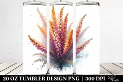 20 Oz Tumbler Sublimation | Shiny Heather Watercolor Splash Product Image 2
