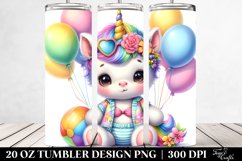 Cute Baby Unicorn with Beachwear | 20 oz Tumbler Product Image 2
