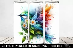 Abstract Watercolor Bird | 20 oz Tumbler Product Image 2