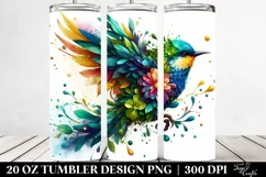 Abstract Watercolor Bird | 20 oz Tumbler Product Image 2