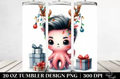 Winter Baby Octopus with Cool Haircut, 20 Oz Tumbler Product Image 2