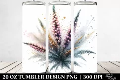 20 Oz Tumbler Sublimation | Shiny Heather Watercolor Splash Product Image 2