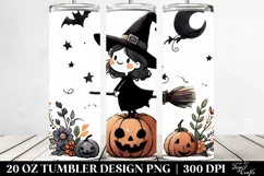 Funny Halloween Witch Clipart 20 Oz Tumbler Product Image 2