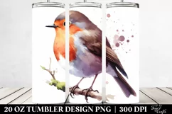 Simple Robin Clipart | 20 Oz Tumbler Product Image 2