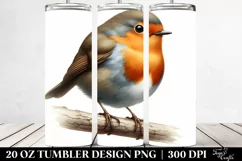 Simple Robin Clipart | 20 Oz Tumbler Product Image 2