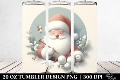 Simple Pastel Santa Round Image 20 Oz Tumbler Product Image 2
