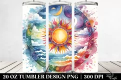 Colorful Watercolor Sun | 20 Oz Tumbler Product Image 2
