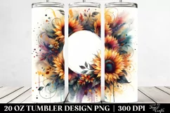 Colorful Sunflower Abstract Frame | 20 Oz Tumbler Product Image 2