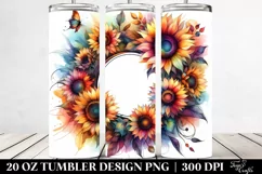 Colorful Sunflower Abstract Frame | 20 Oz Tumbler Product Image 2