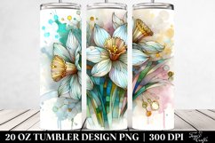 Wooden Narcissus with Clipart 20 Oz Tumbler Product Image 2