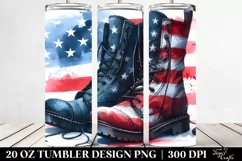 A Washed Watercolor Boots 20 oz Tumbler Product Image 2