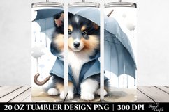 Expressive Baby Collie with Rain Coat | 20 oz Tumbler Product Image 2