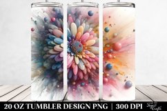 Abstract Chrysanthemum Tumbler Product Image 2