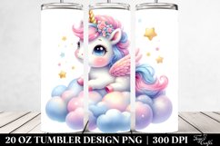 Cute Baby Unicorn in Pastel | 20 Oz Tumbler Product Image 2