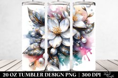 20 Oz Tumbler Sublimation | Shiny y Jasmine Metallic Product Image 2