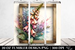 Abstract Pastel Foxglove Design 20 Oz Tumbler Product Image 2