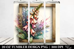 Abstract Pastel Foxglove Design 20 Oz Tumbler Product Image 2