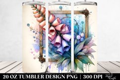 Abstract Pastel Foxglove Design 20 Oz Tumbler Product Image 2