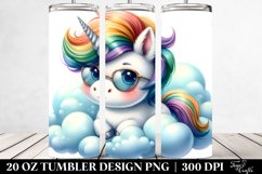 Cute Baby Unicorn with Cool Haircut | 20 Oz Tumbler Product Image 2
