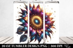 Watercolor Shiny Sunflower Round Product Image 2