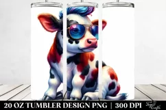 Smiling Baby Cow in Style 20 Oz Tumbler Product Image 2