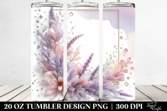 Abstract Pastel Shiny Lavender, 20 Oz Tumbler Product Image 2