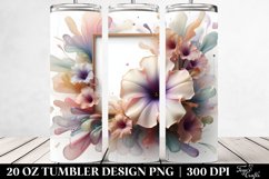 Abstract Glossy Petunia Design 20 Oz Tumbler Product Image 2