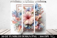 Abstract Glossy Petunia Design 20 Oz Tumbler Product Image 2