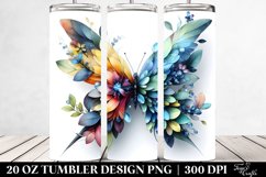 Abstract Watercolor Butterfly | 20 oz Tumbler Product Image 2