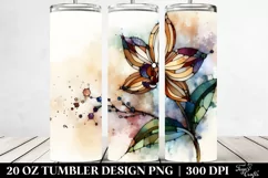 Abstract Wooden Stained Orchid | 20 Oz Tumbler Product Image 2