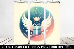 Colorful Pastel Gift Box with Angel Crown 20 Oz Tumbler Product Image 2