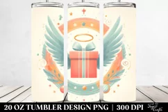 Colorful Pastel Gift Box with Angel Crown 20 Oz Tumbler Product Image 2