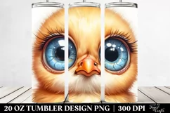 Cute Baby Chicken Watercolor Image|20 oz Tumbler Product Image 2