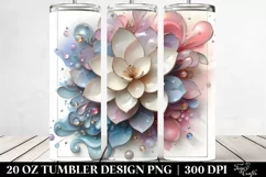 Abstract Gardenia Metallic Tumbler Product Image 2