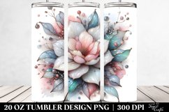 Abstract Gardenia Metallic Tumbler Product Image 2