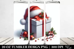 Digital Painting of Present with Santa Hat 20 Oz Tumbler Product Image 2