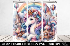 Baby Unicorn Medieval Festival. 20 Oz Tumbler Design Product Image 2