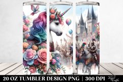 Baby Unicorn Medieval Festival. 20 Oz Tumbler Design Product Image 2