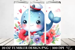 Colorful Baby Whale | 20 Oz Tumbler Product Image 2