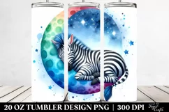 Colorful Watercolor Zebra | 20 Oz Tumbler Product Image 2