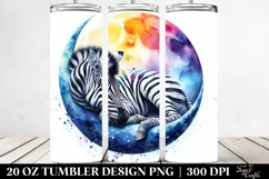 Colorful Watercolor Zebra | 20 Oz Tumbler Product Image 2