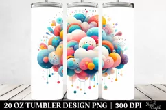 Colorful Watercolor Cloud | 20 Oz Tumbler Product Image 2