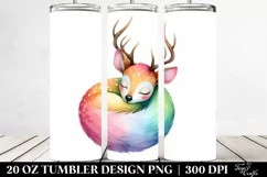 Colorful Watercolor Deer | 20 Oz Tumbler Product Image 2