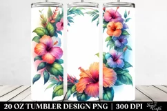 20 Oz Tumbler Sublimation | Colorful Watercolor Frame for Product Image 2