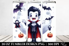 Funny Vampire Halloween Clipart, 20 Oz Tumbler Product Image 2