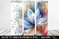 Abstract Pastel Wooden Snowdrop, 20 Oz Tumbler Product Image 2