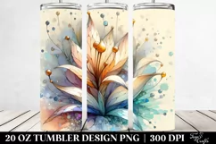 Abstract Pastel Wooden Snowdrop, 20 Oz Tumbler Product Image 2