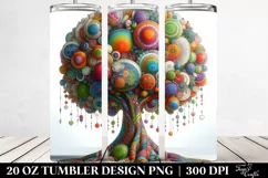 Colorful Whimsical Flowers Tumbler Product Image 2