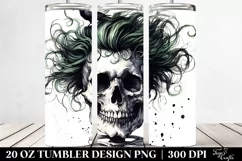 Watercolor Halloween Skull Tumbler Product Image 2