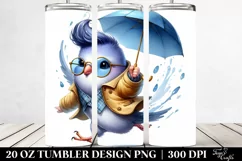 Cute Baby Dove Jumping, 20 Oz Tumbler Product Image 2